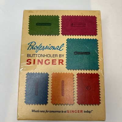 Vintage 1970s Professional Buttonholer by Singer Original Box - 20 Templates