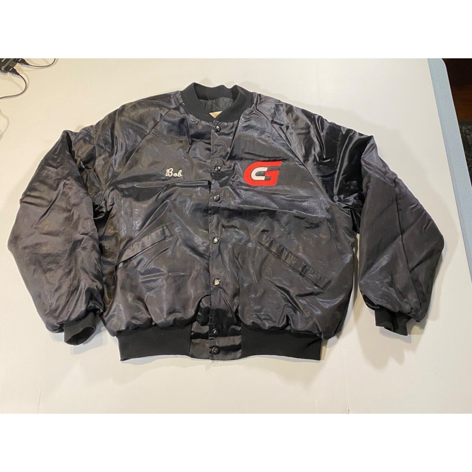 Vintage King Louie Black Nylon Jacket Made in USA Geringhoff Vintage King Louie Black Nylon Jacket Made in USA Geringhoff