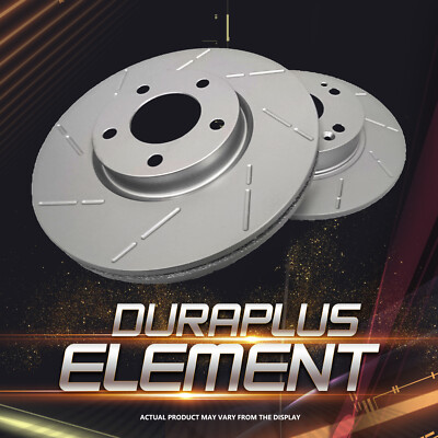 [Front Premium Slotted Brake Rotors Ceramic Pads] Fit 97-01 Acura Integra Type-R