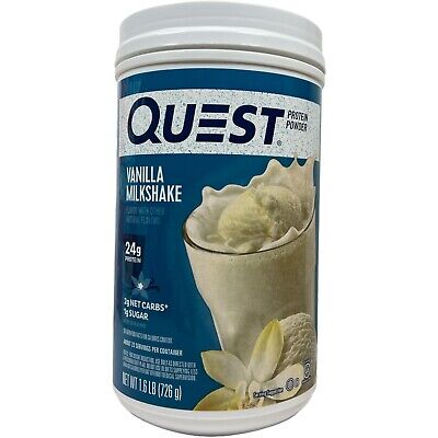 Quest Nutrition Vanilla Milkshake Protein Powder High Protein Low Carb 24g 03/24