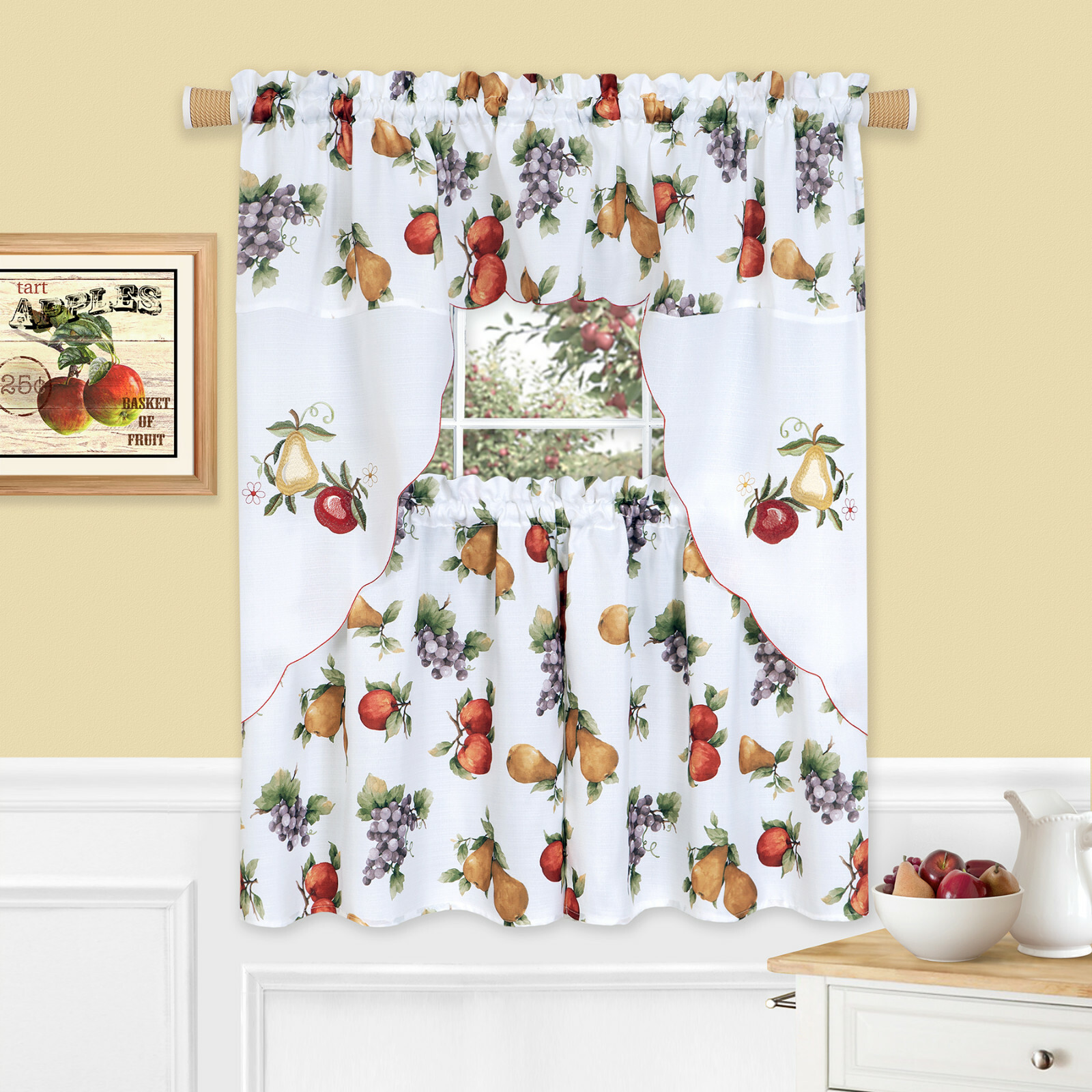 Stunning Apple Kitchen Curtains Photos Sempoel Motor