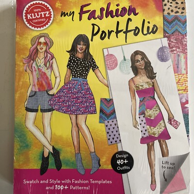 MY FASHION PORTFOLIO - SWATCH & STYLE WITH FASHION TEMPLATES KLUTZ ACTIVITY KIT