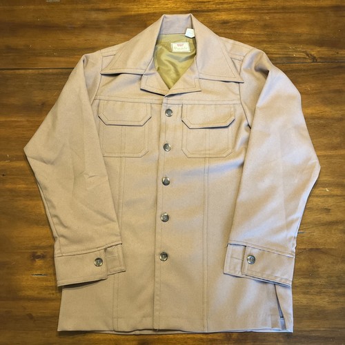 Vintage Levis Panatela Tan Brown Blazer Suit Jacket Mens XL 70s 80s Business