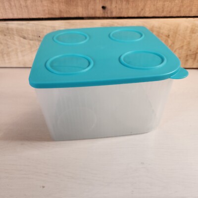 TUPPERWARE Fresh N Cool 22 cup Large food storage container sheer teal #5638A-1 