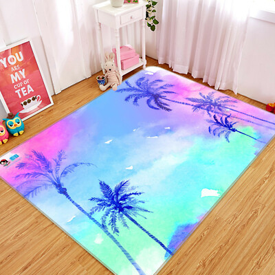 3D Blue Coconut ZHUA727 Game Non Slip Rug Mat Photo Carpet Zoe
