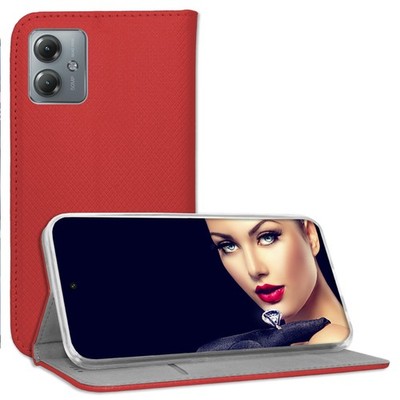 Schutzhülle Bookstyle für Motorola Moto G14 (PAYF0010IN, 6.5'') (rot) Tasche