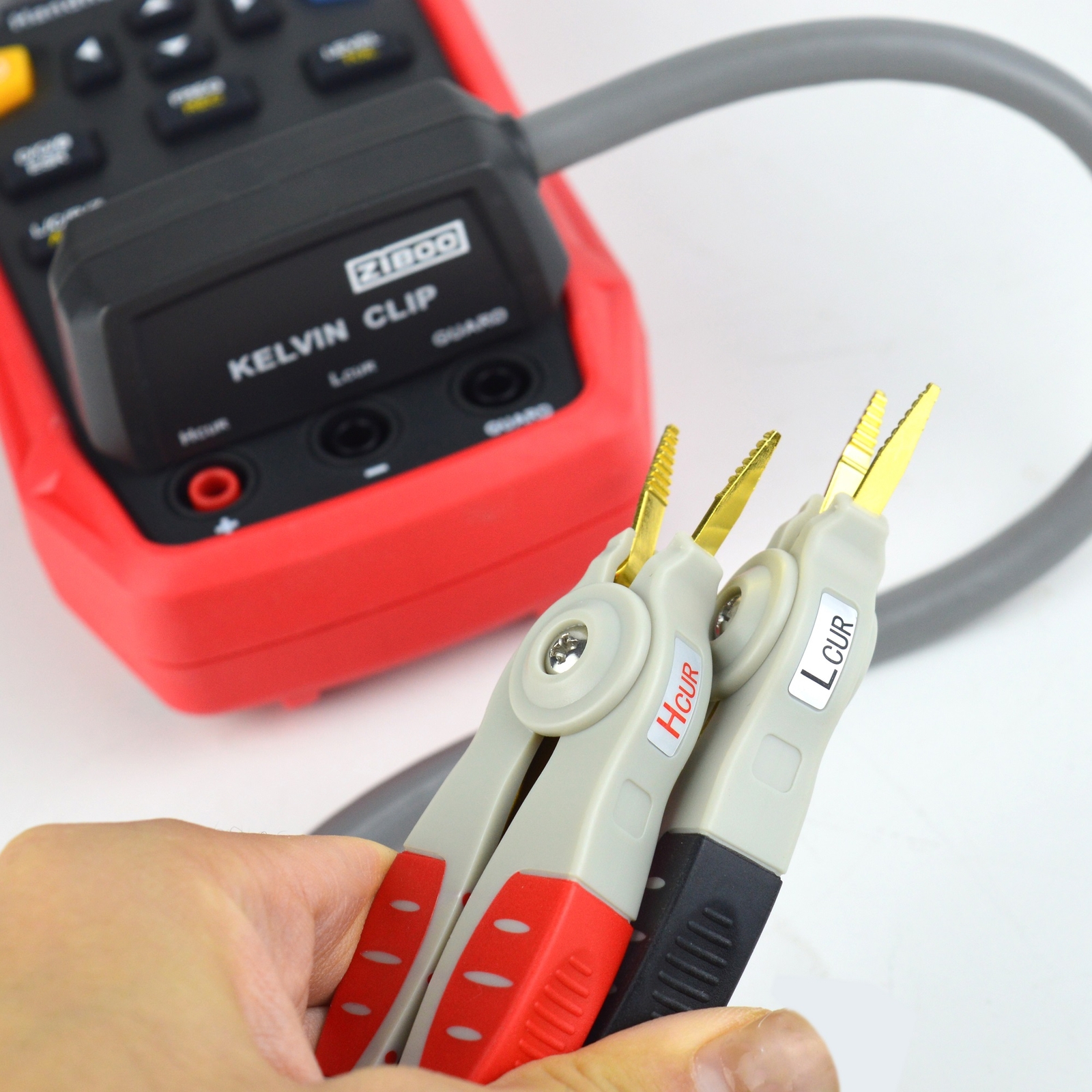 ZIBOO ZB-L100K LCR Test Clip Universal Digital Bridge Kelvin Test Line SMD Chip✦