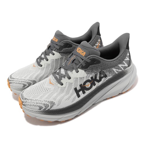 

Hoka Challenger 7 2E Wide Harbour Mist Castlerock Men Trail Running 1134499-HMCS, Серый, Challenger 7 2e Wide