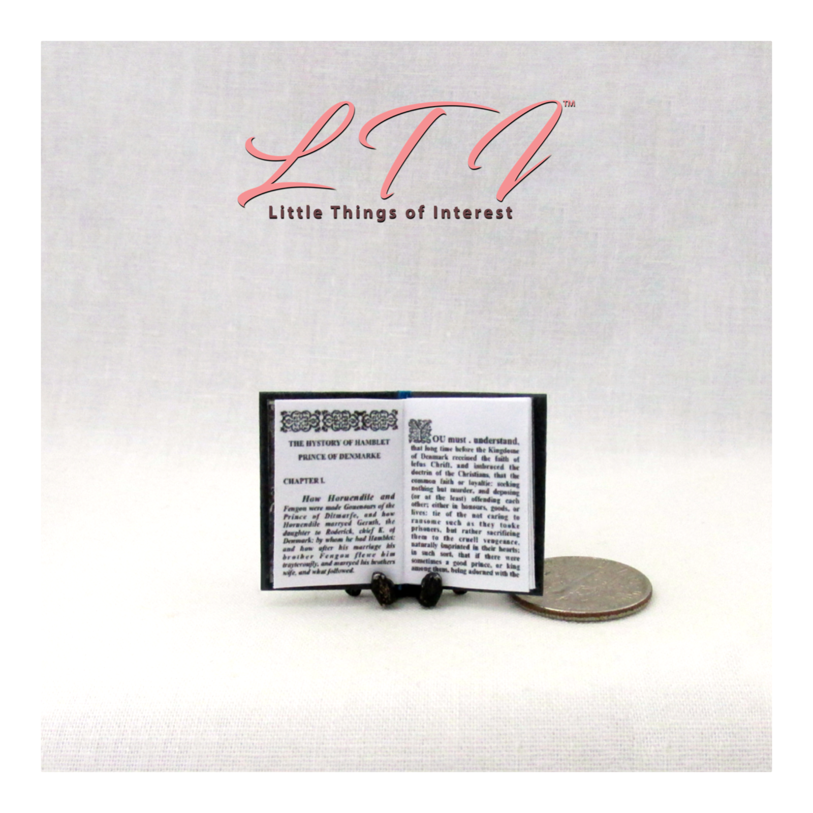 HAMLET A TRAGEDY Miniature 1:12 Scale Readable Book by William Shakespeare