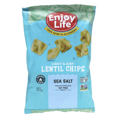 Light & Airy Lentil Chips, Sea Salt, 4 oz (113 g)