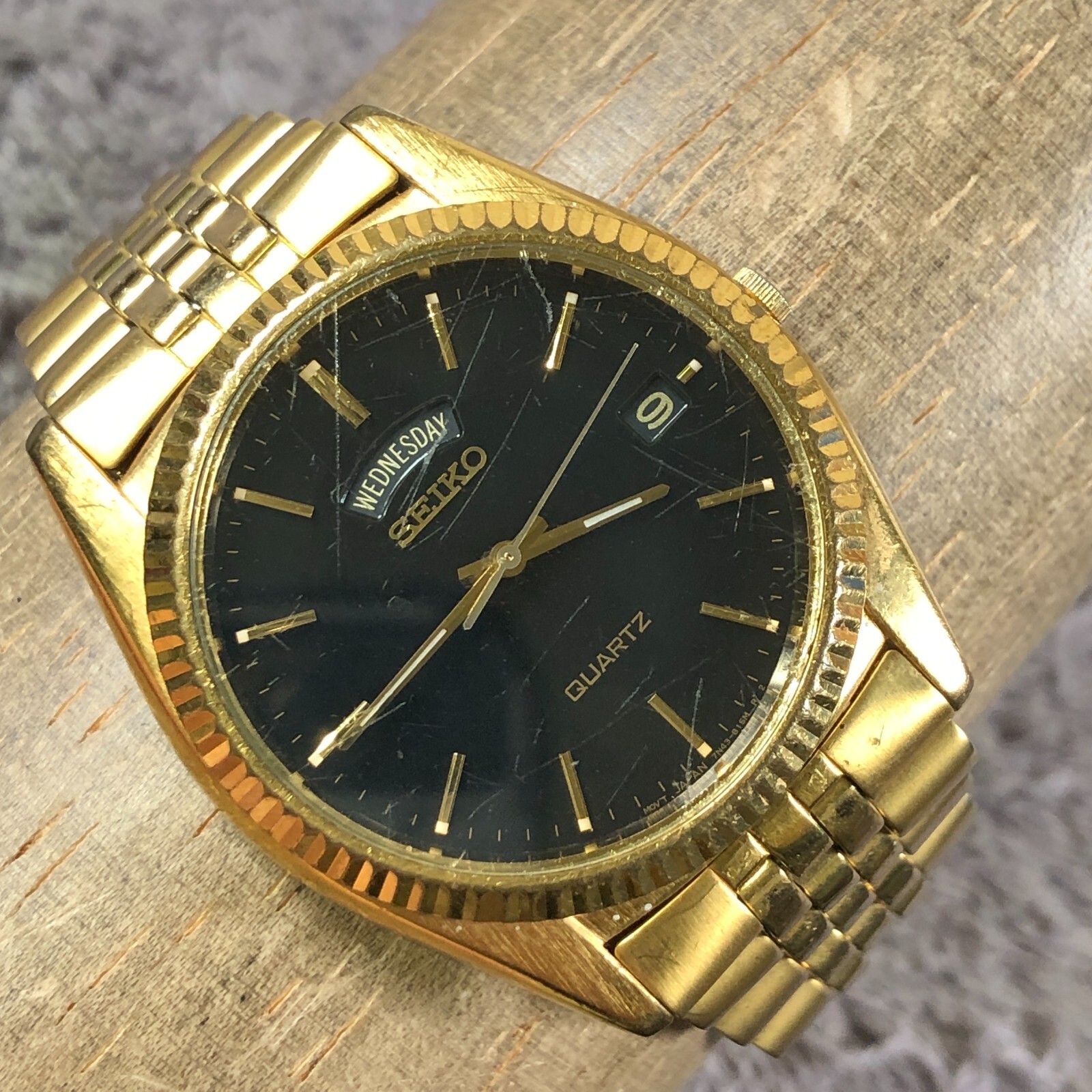 SEIKO　ヴィンテージ　美品　メンズ腕時計 SEIKOメンズ クォーツ 腕時計 ゴールドビンテージ｜Yahoo!フリマ