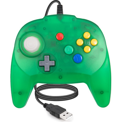 Mini N64 USB Controller Wired Upgraded Joystick for Windows PC Mac Raspberry Pi