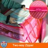 Vieshful Pink 40L Clear Clothes Storage Bag with Zipper 3 Pack Colorful Clothes Organizer Vinyl Storage Bag for Comforter, Blanket, Bedding, Duvet, Transparent Moving Totes