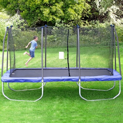 Skywalker Trampolines 15-Foot Rectangle Trampoline with Enclosure Net – Shape...