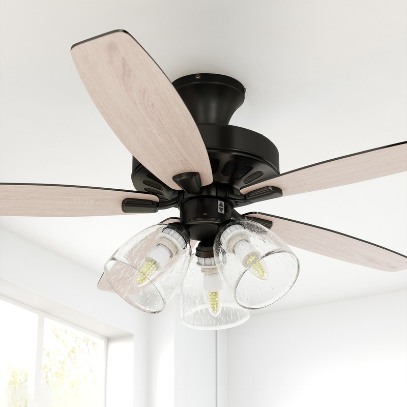 52'' Farmhouse Ceiling Fan Light with Remote Control Fan Lamp for Indoor Outdoor