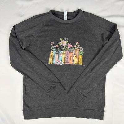 Lane Seven Taylor Swift Eras Book Floral Sweatshirt Charcoal Gray XL LS13004