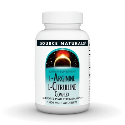 Source Naturals, Inc. Комплекс L-аргинина и L-цитруллина, 60 таблеток
