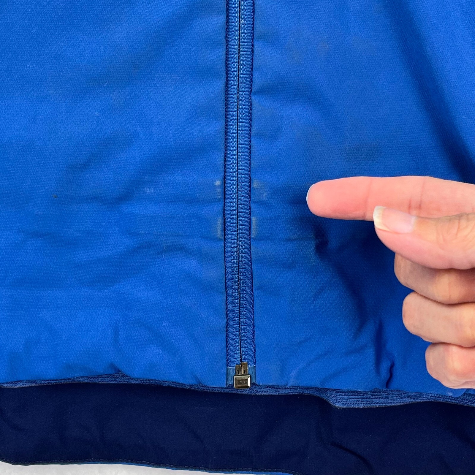 Patagonia CSS Jacket Mens Blue Large Fleece Full Zip Mock Neck Outdoor Hiking