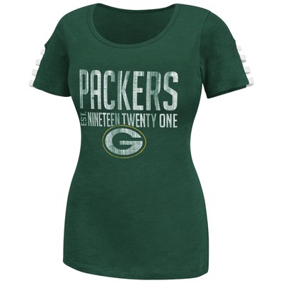 Женская футболка на шнуровке через плечо Green Bay Packers