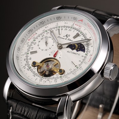 KS Luxury Mens Leather Date Day Automatic Mechanical Wrist Sport WatchGift Box KS Luxury Mens Leather Date Day Automatic Mechanical Wrist Sport WatchGift Box