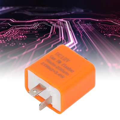 Flasher Relay 12V LED Turn 2 Pin Normally Open Adjustable Frequency Accessory