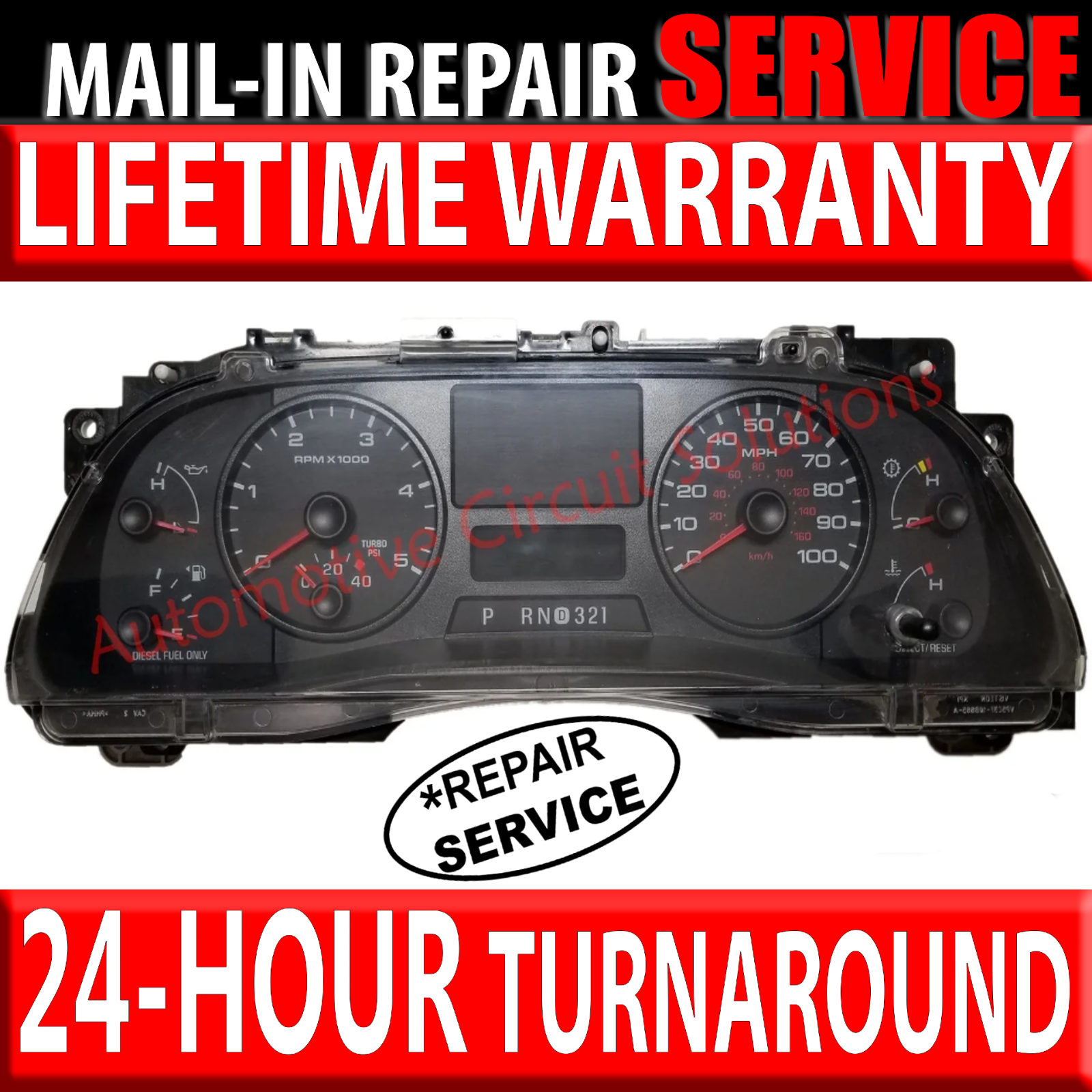 05-07 FORD F-250 SuperDuty Instrument Gauge Cluster Speedometer [REPAIR SERVICE]