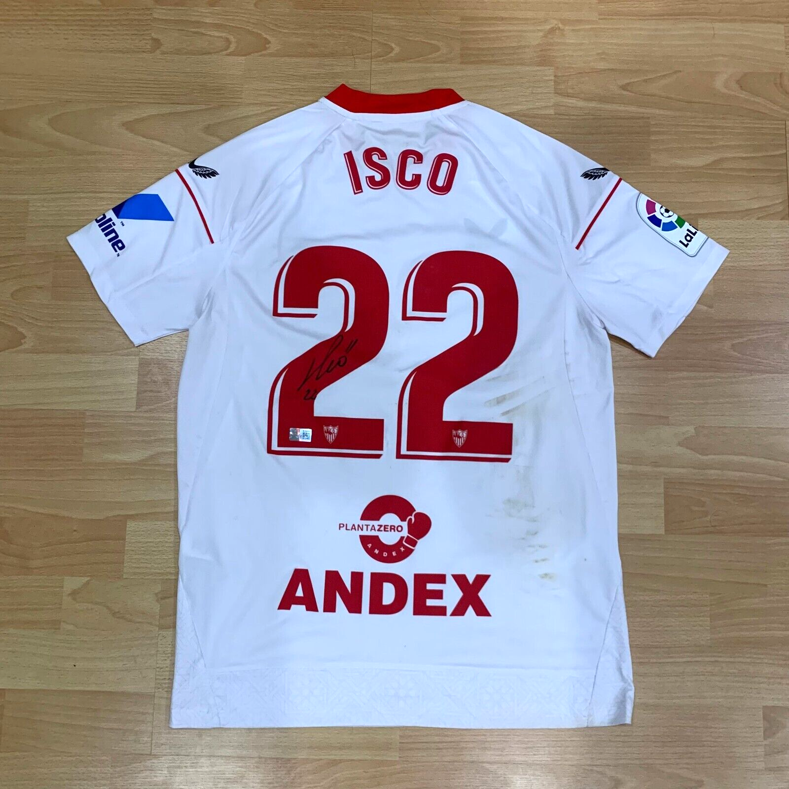 SEVILLA FC ISCO 22 サッカーシャツ SEVILLA JERSEY, 22 ISCO, MATCH WORN Signed 22/23 | eBay