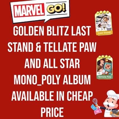 All Marvel golden blitz 1-5 Stars (Mono_poly Go) Sticker Stickers