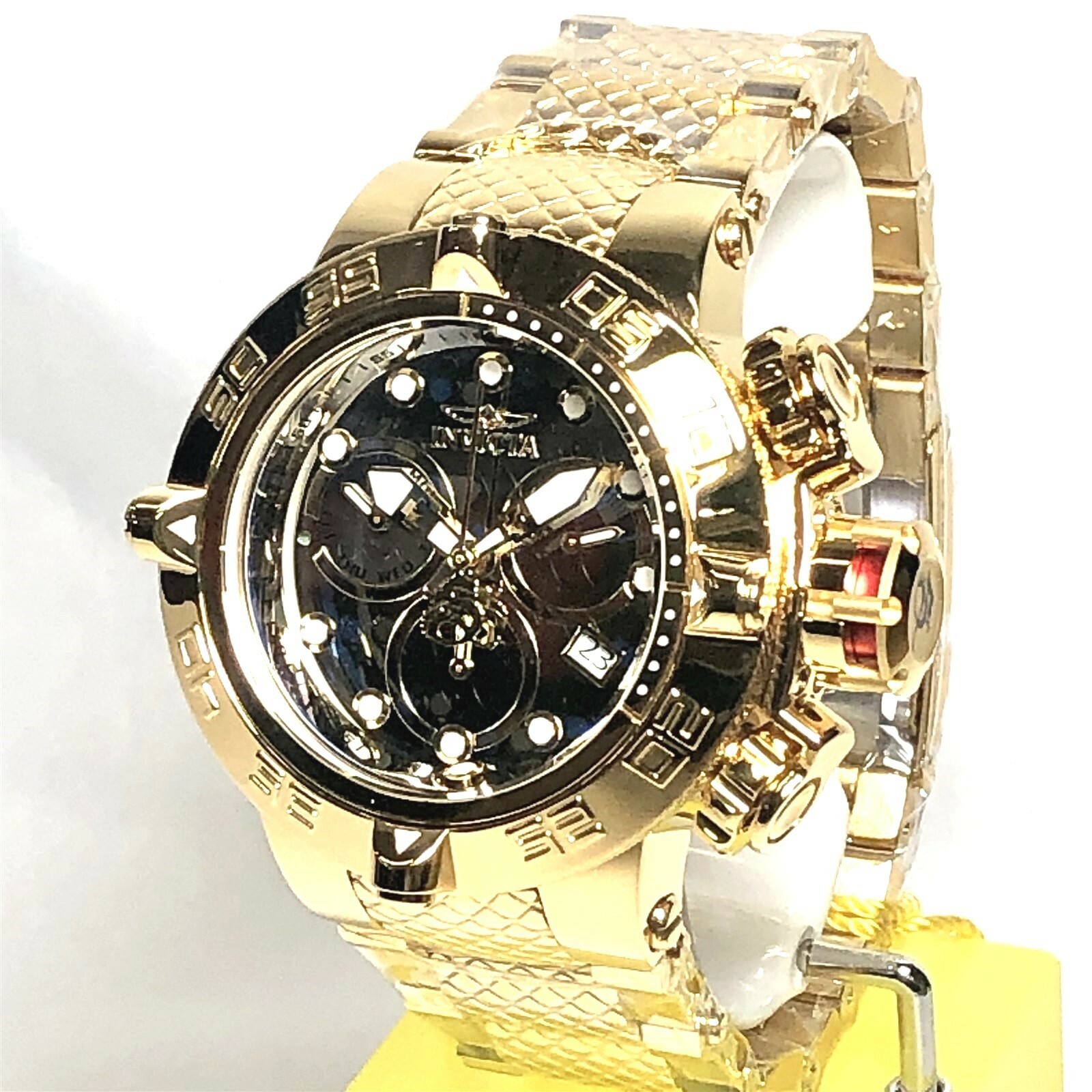 Pre-owned Invicta 32973 Men's 50mm Subaqua Swiss Qrtz Chrono Brclt. Watch Gold/silver-tone