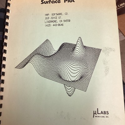 Surface Plot 1982 TRS-80 Computer Programming Manual By ronald w hoard