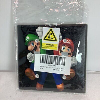 Mario Brothers Themed Double Light Switch Cover- BX2