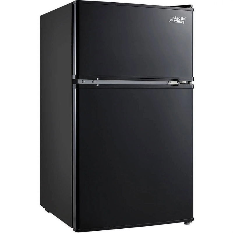 3.2 Cu Ft Two Door Mini Fridge with Freezer, Black, E-Star, AR...