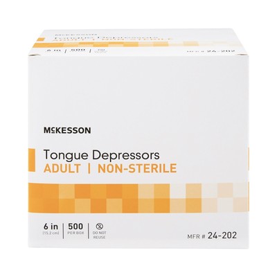 500 McKesson Non-Sterile Wooden Tongue Depressors 6” Senior Craft Tattoo Sticks