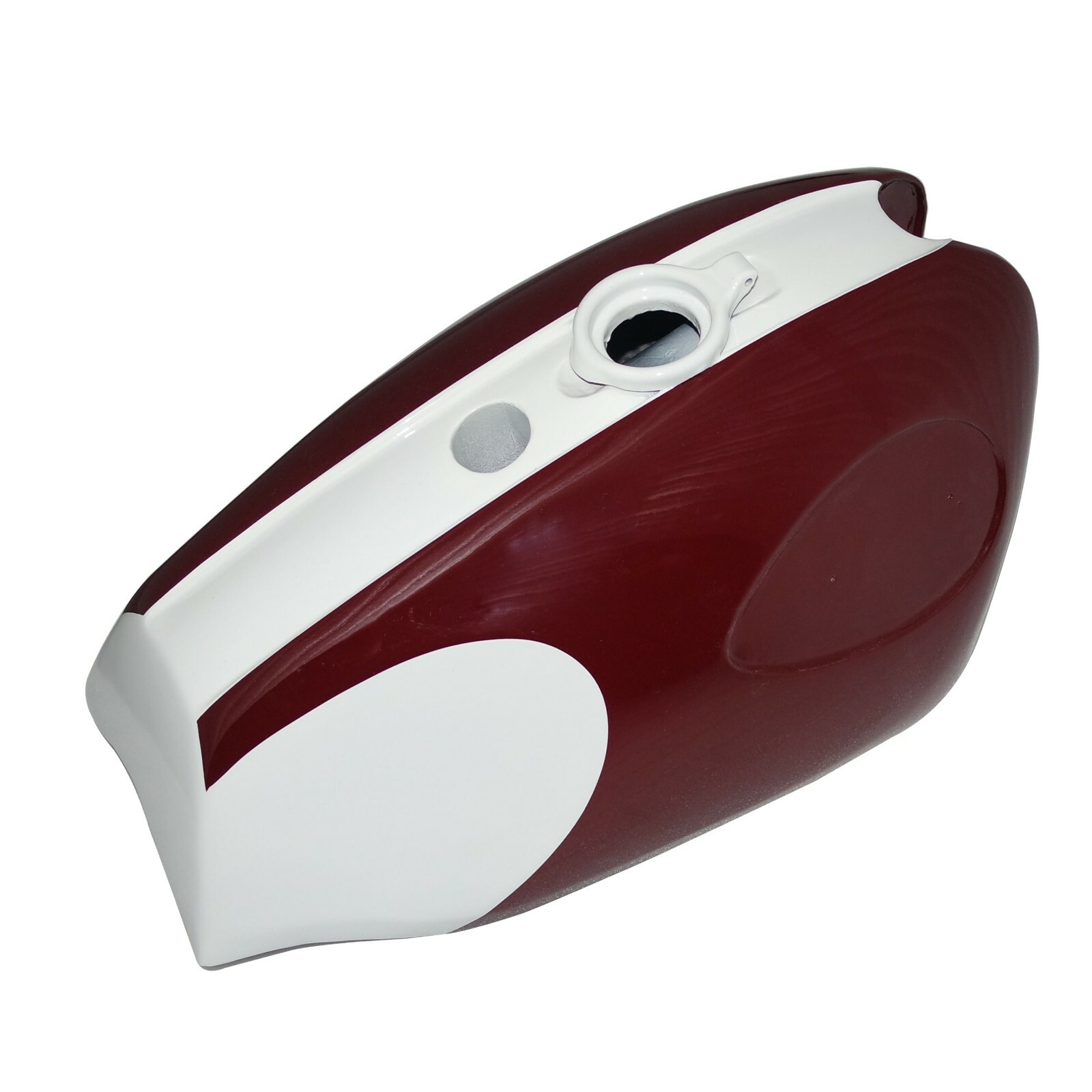 BSA B25 B44 Star Fire Petrol Gas Fuel Tank Coffee Brown & White Painted 