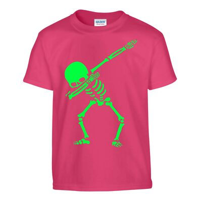 Halloween Skeleton Dab T Shirt Adult Costume Scary Kids Gift Horror Xmas Tee Top