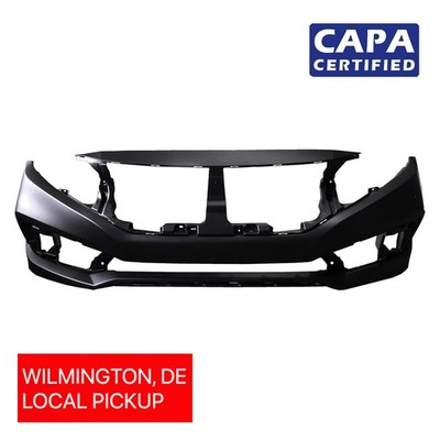 2019-2021 Honda Civic EX LX S CAPA Primed Front Bumper Cover HO1000323. DE