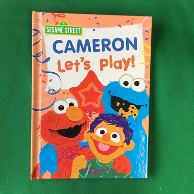 CAMERON Personalized Name HC Book 123 Sesame Street Lets Play Put Me In Story