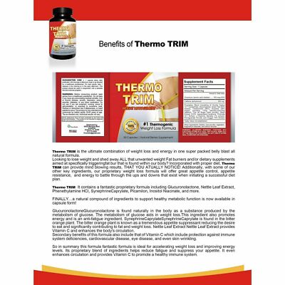 Keto BHB & Thermo Trim Thermogenic Fat Burn Weight Loss Dietary Capsules Combo