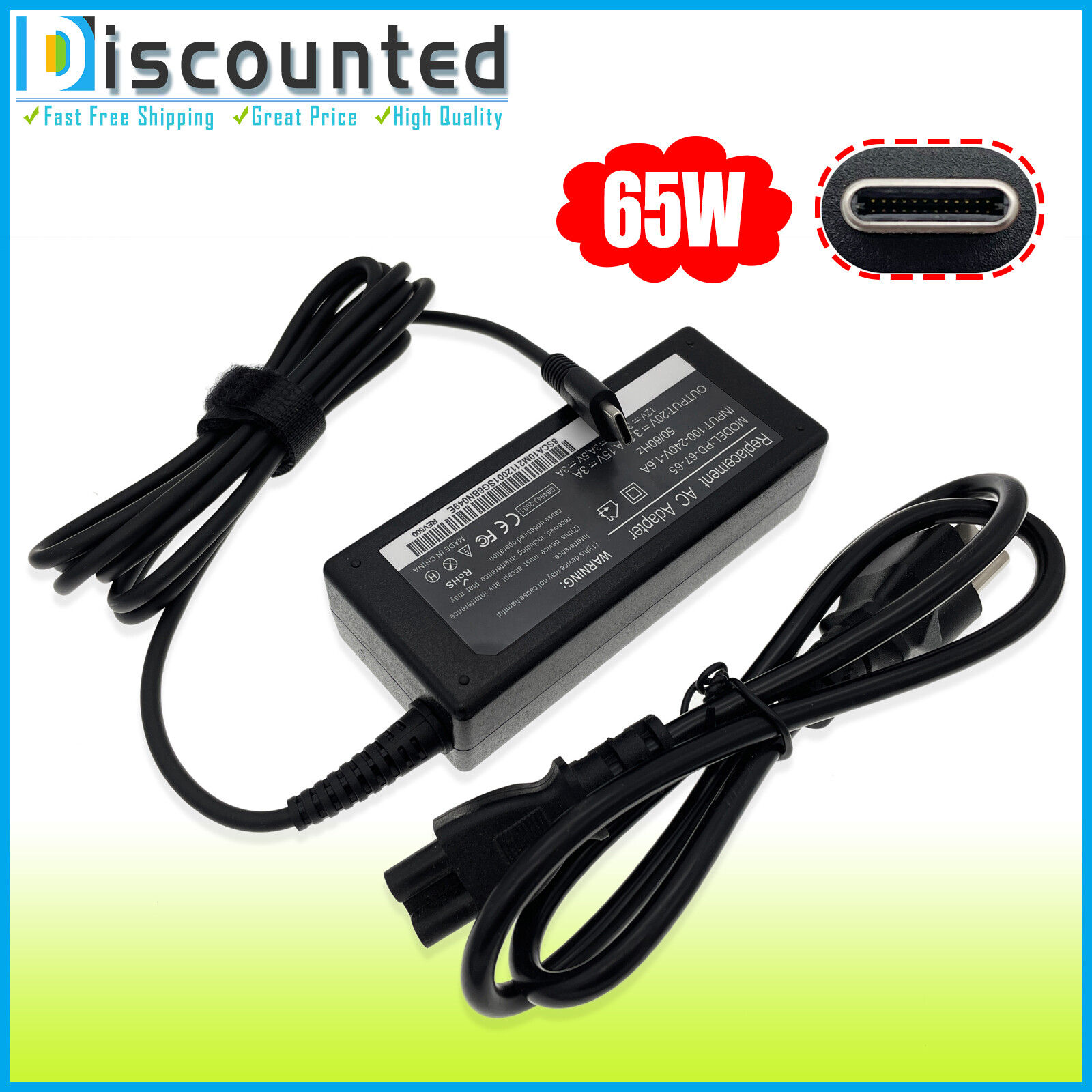 Charger For &lrm;razer Blade Stealth 13.3" 12.5" Razer Book