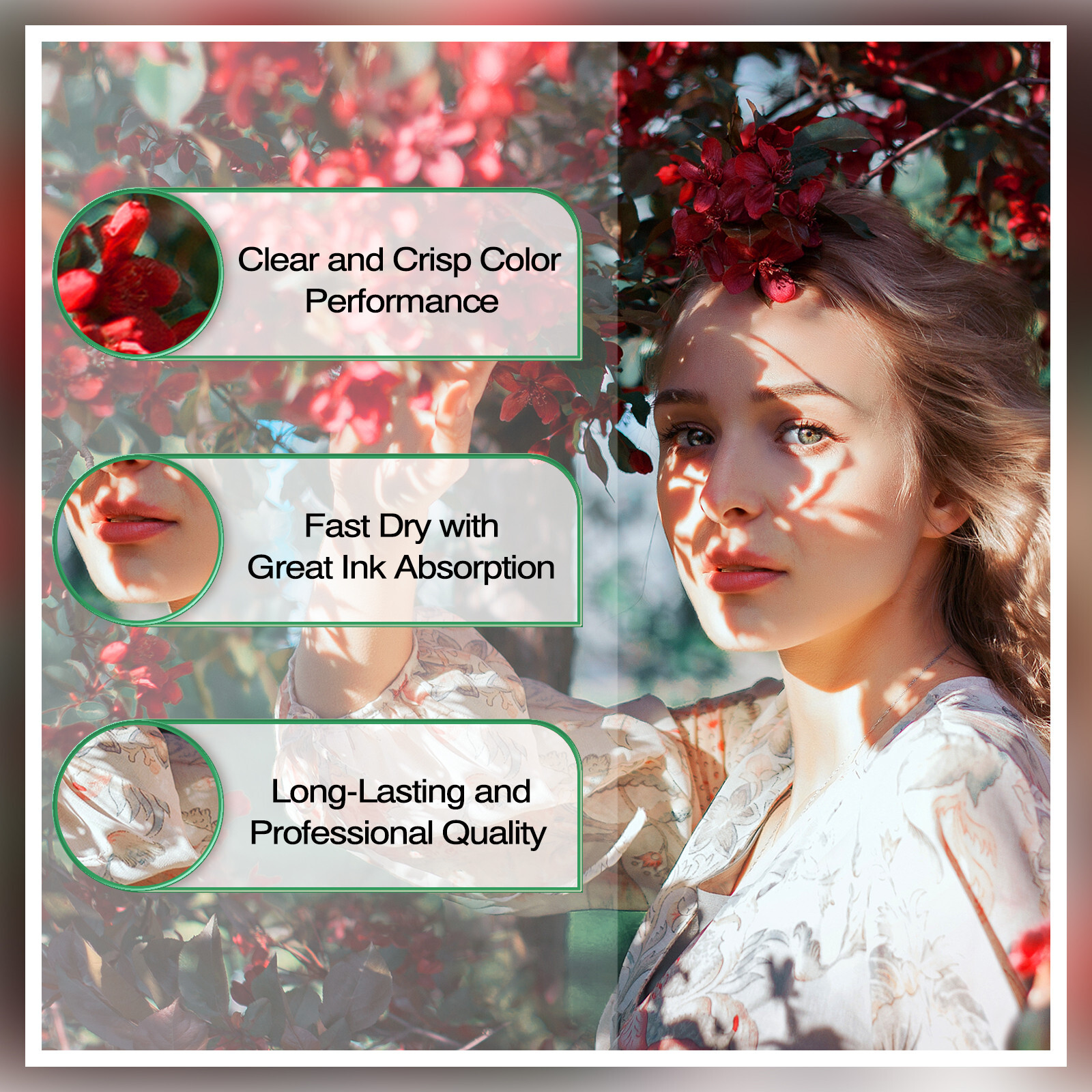 Koala Pearl Glossy Thin Photo Paper 8.5x11 30lb for Inkjet + Laser, DIY Chip Bag