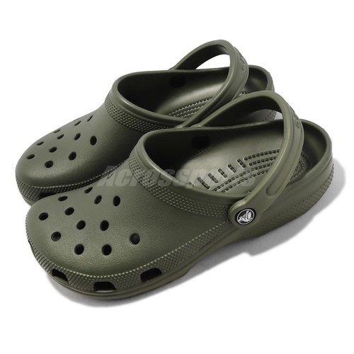 

Мужские сандалии без шнуровки Crocs Classic Army Green унисекс Casaul LifeStyle 10001-309, Зеленый, Classic
