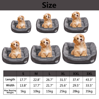 Pet Dog Cat Bed Calming Sleeping Kennel Puppy Super Soft Mat Pad Warm Nest