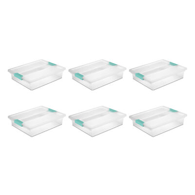 Sterilite Clip Box, Stackable Small Storage Bin with Latching Lid