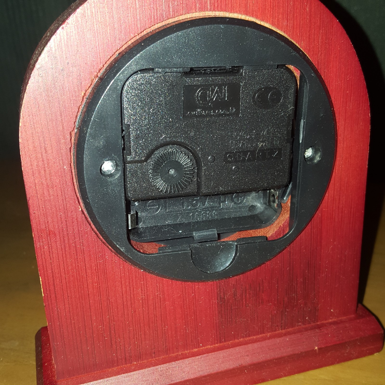 Time Mantel Clock Red Oak Finish