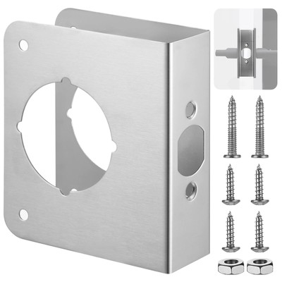 Lock and Door Reinforcer, Door Lock Reinforcement Plate, Stainless Steel Home...