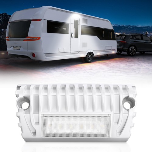 MICTUNING RV LED Solar Porch Light Camper trailer Exterior White 12V 750LM