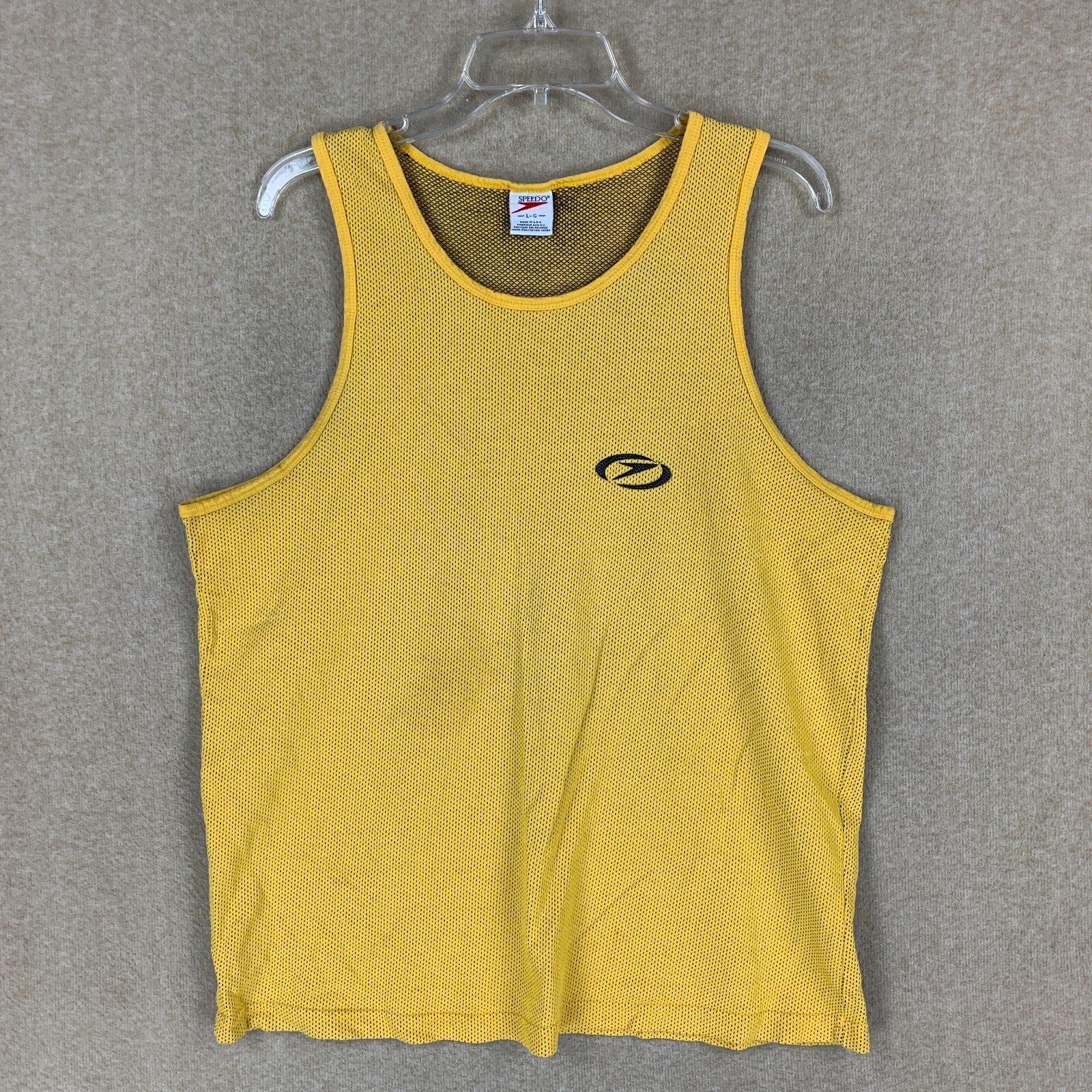 Vintage Speedo Tank L Yellow Shirt Jersey Top 90s Y2K USA | eBay