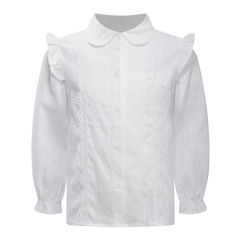 トップス hugyourskin Drawing frill pola top Hug Your Skin