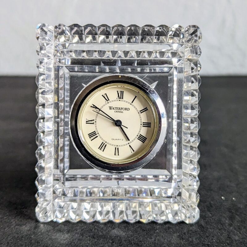 Waterford Crystal Small Tabletop Clock (needs new battery) (1921B). MJ