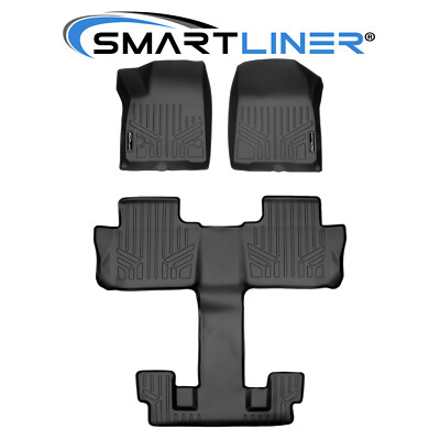 SMARTLINER Custom Fit Floor Mats Liner Black For 17-21 GMC Acadia Bucket Seats